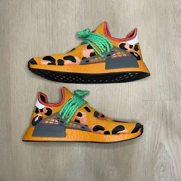 Adidas x Pharrell NMD Human Race (Animal Print) “Focus Orange” - Picture 2 of 7